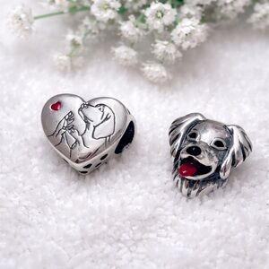 Sterling Silver Puppy Dog Bracelet Charms